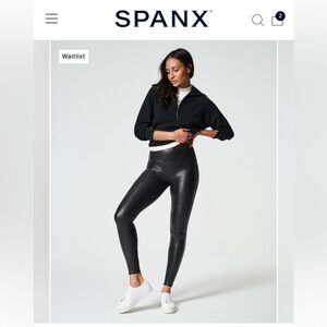 Spanx Faux Leather leggings, new with tags